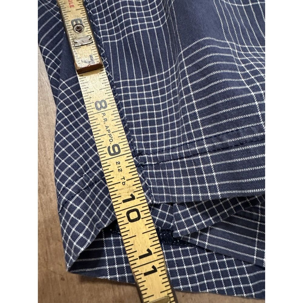 Lululemon Shorts Mens 36 Kahuna Golf Short Blue White Check Plaid Pockets - Picture 4 of 5